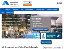 Tablet Screenshot of apartmentloanstore.com